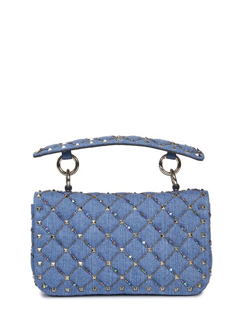 Borsa Rockstud Spike piccola in denim VALENTINO GARAVANI | 4W2B0123ARNYG7